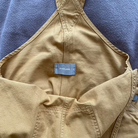 SOLD EUC Everlane The Canvas Overalls - Mustard Yellow - 6 - Picture 8 of 9